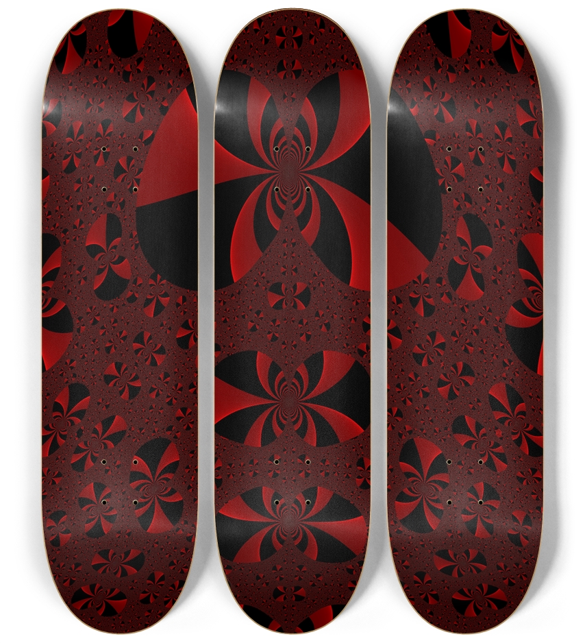 Fractal #1724 3 Deck Wall Series