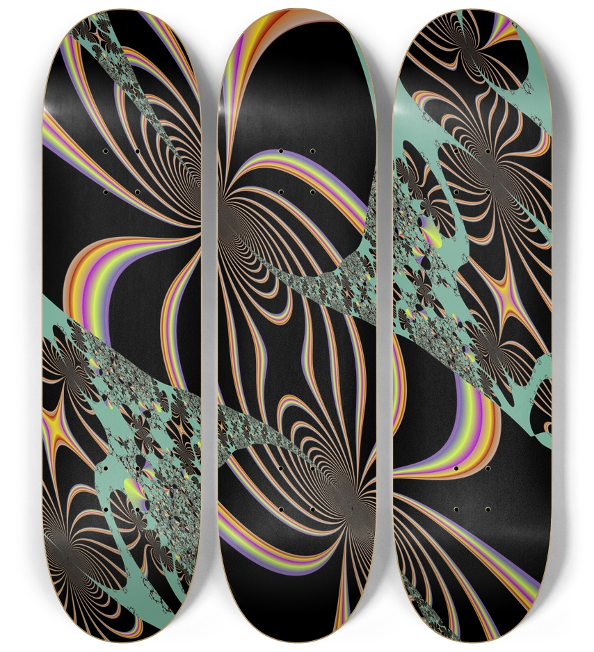 Fractal #1770 3 Deck Wall Series