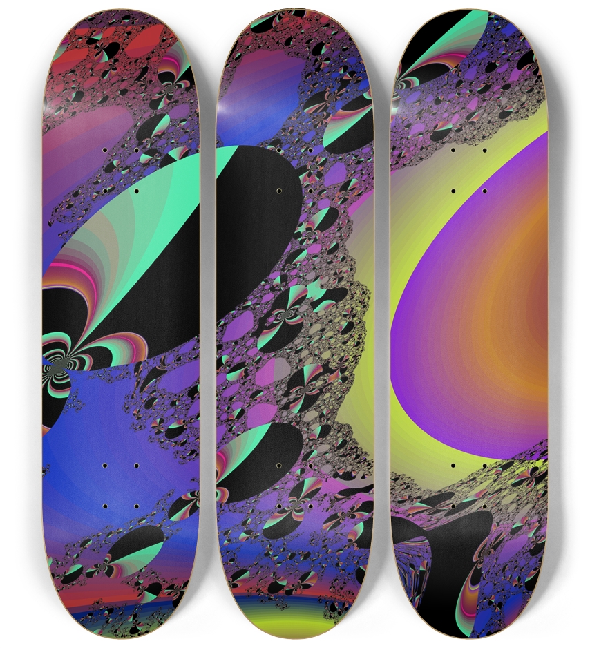 Fractal #1751 3 Deck Wall Series