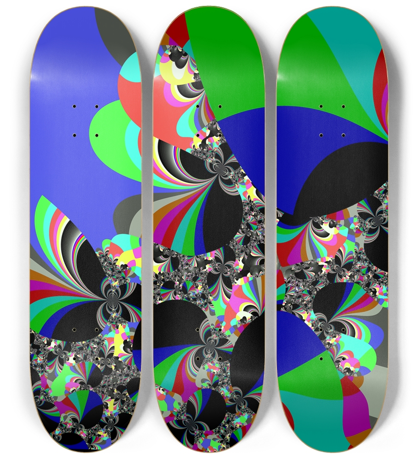 Fractal #1707 3 Deck Wall Series