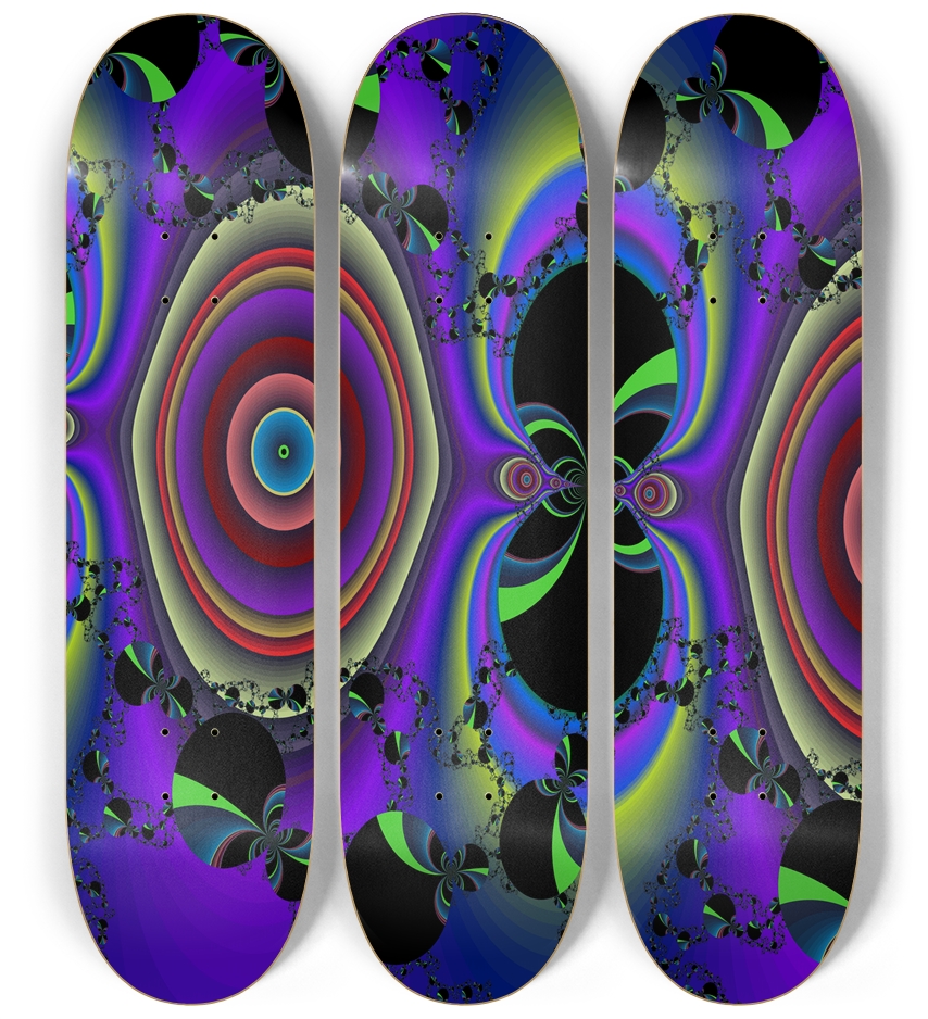 Fractal #1739 3 Deck Wall Series