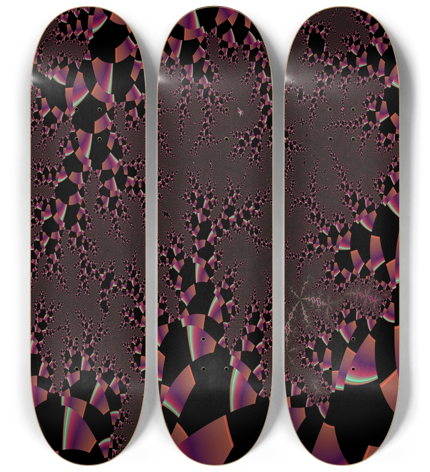 Fractal #1640 3 Deck Wall Series