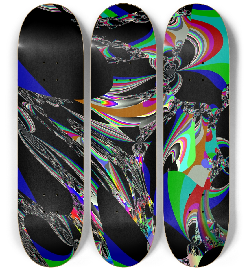 Fractal #1706 3 Deck Wall Series