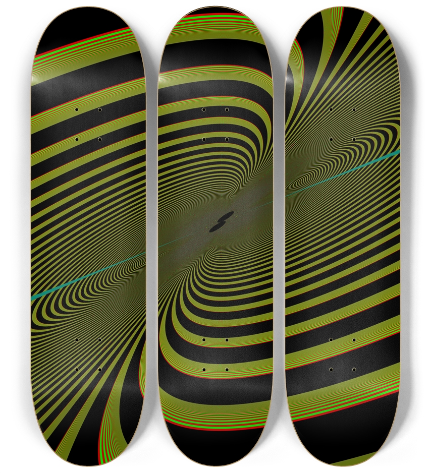 Fractal #1698 3 Deck Wall Series