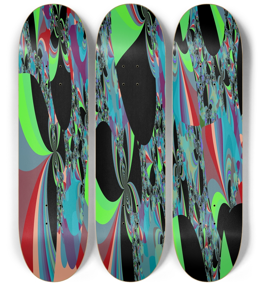 Fractal #1801 3 Deck Wall Series