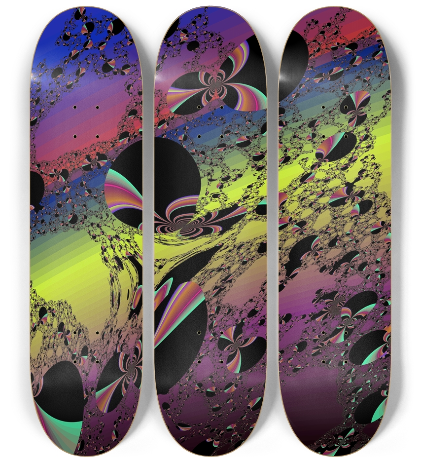 Fractal #1752 3 Deck Wall Series