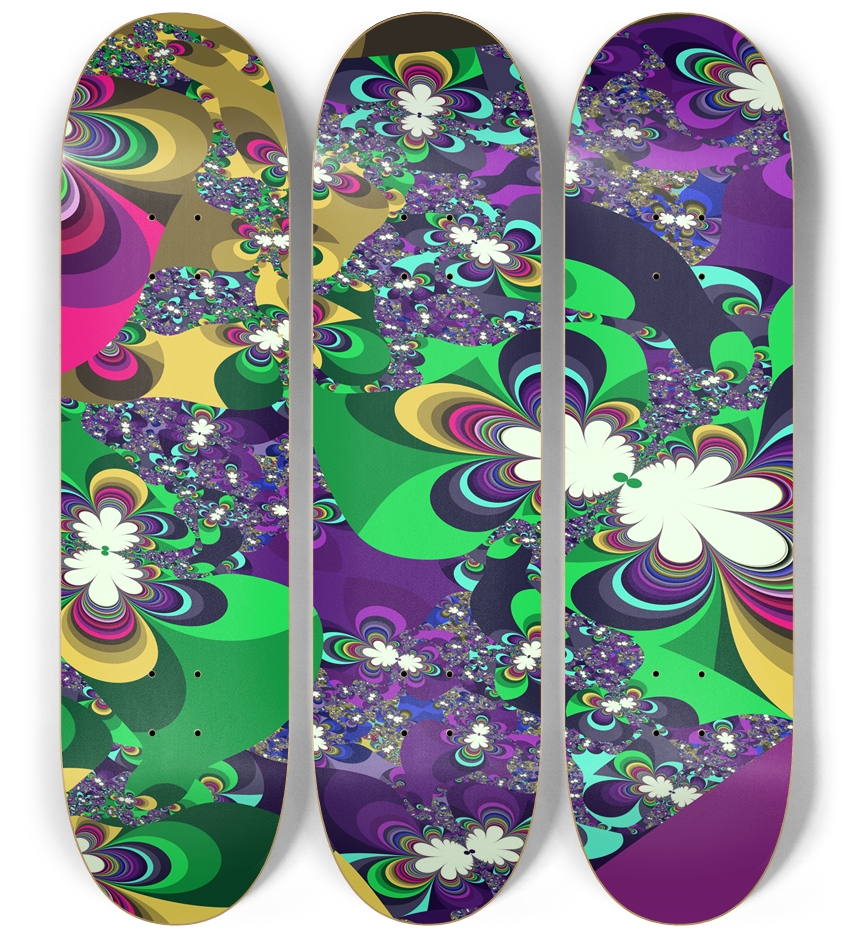 Fractal #1668 3 Deck Wall Series