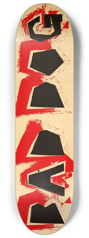 Bad Dog - Red No.2 8-1/4 Skateboard Deck