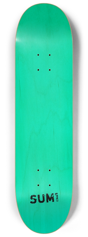 sum1sk8boards natural teal blank 8.25 popsicle skateboard 