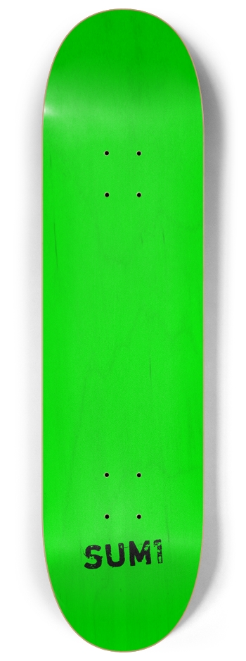 sum1sk8boards natural green blank 8.25 popsicle skateboard 