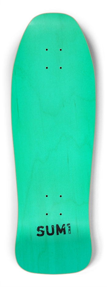 sum1sk8boards natural teal blank old school shape skateboard 