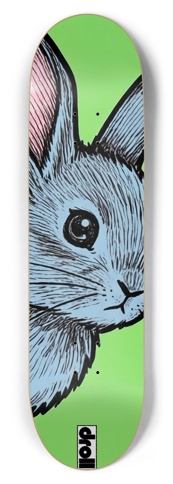 blue bunny 8-1/2 Skateboard Deck