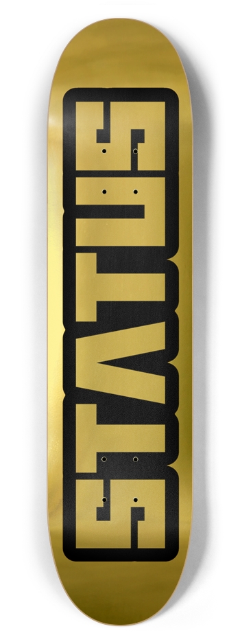 Gld Status logo. 7-5/8 Skateboard Deck