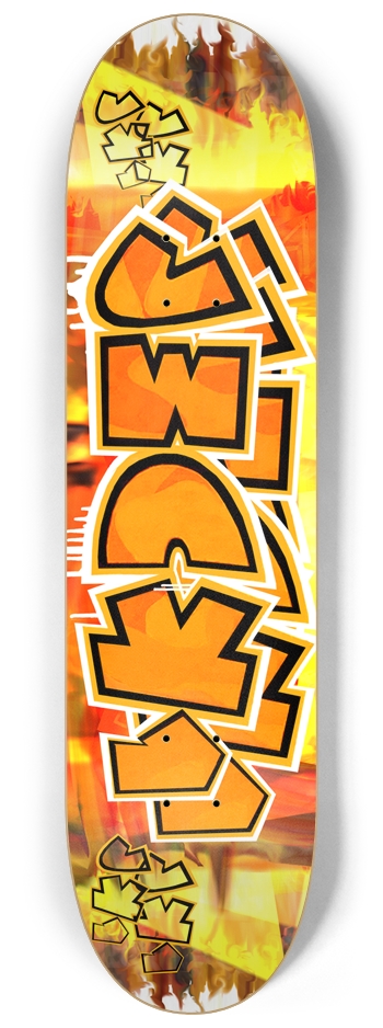 JECKONE — STREET STUDY 04 (Yellow) 8-1/4 Skateboard Deck