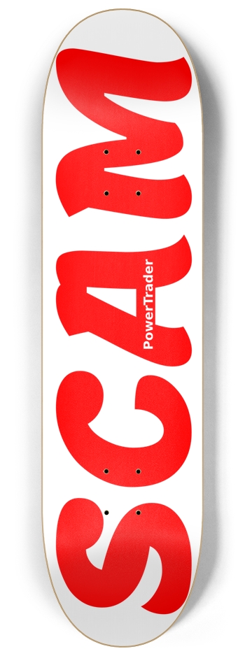 PT White Scam 8-1/4 Skateboard Deck