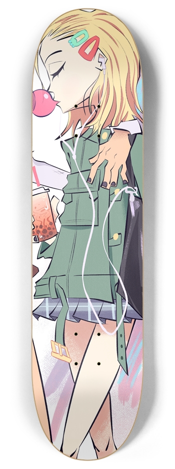 Pink Bubble 8 Inch Skateboard Deck