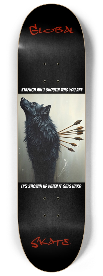 Global Wolf 8-1/4 Skateboard Deck