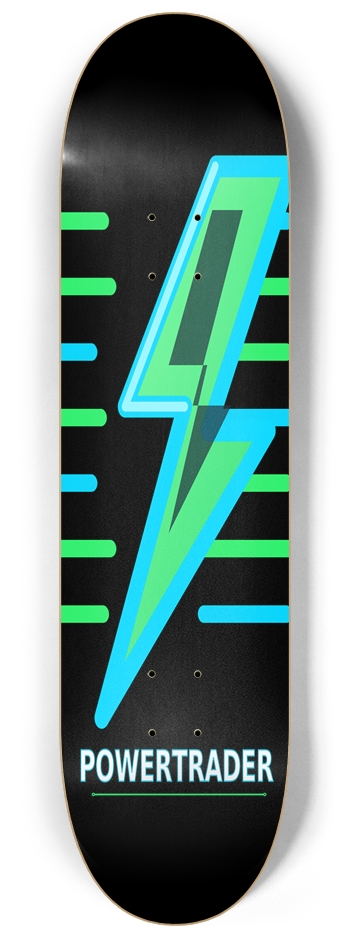 PatternPower Black 8-1/4 Skateboard Deck