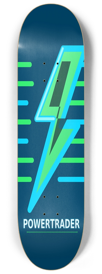 PatternPower Blue 8-1/4 Skateboard Deck