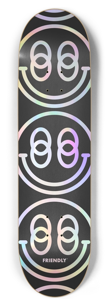 FRIENDLY™ Stack of Smiles (Holographic) - 8.5 8-1/2 Skateboard Deck