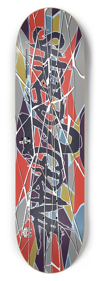 Shattered Camo 8-3/4 Inch Skateboard