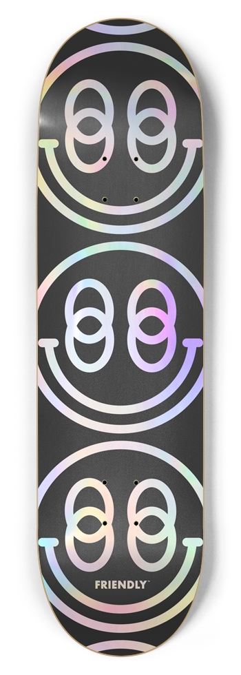 FRIENDLY™ Stack of Smiles (Holographic) - 8.75 8-3/4 Inch Skateboard