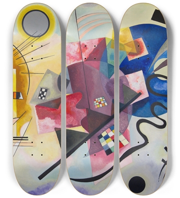 Juane Rouge Bleu Kandinsky Skateboard Fine Art 