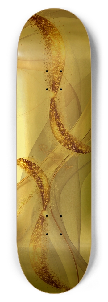 Cosmic Gold Ribbon Hoza Board 8-3/4 Inch Skateboard