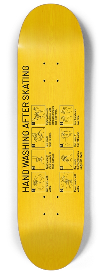 Hand Washing 8-1/4 Skateboard Deck