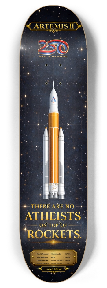 ARTEMIS II Celebration 250 8 Inch Skateboard Deck