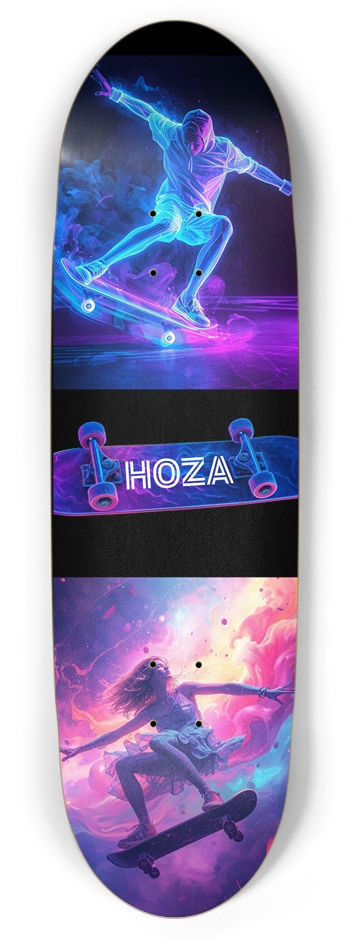 "Cosmic Shred" HOZA Board Football Shape