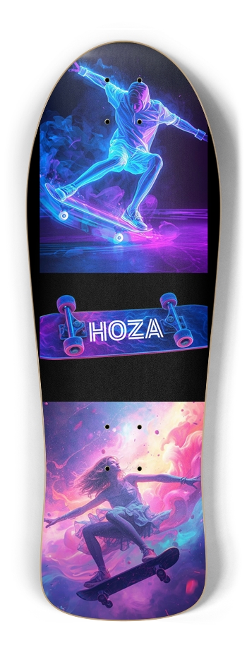 "Cosmic Shred" HOZA Board Old School Shape
