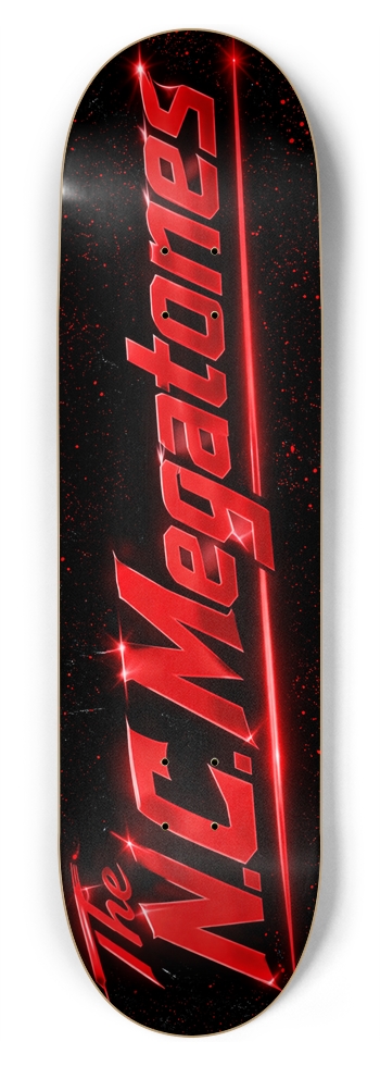 The N.C.Megatones- Red Ripper 8-3/4 Inch Skateboard