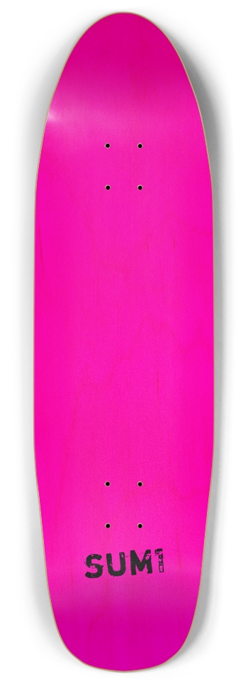 sum1sk8boards natural pink blank old school shape pool skateboard Punk Nose Shape