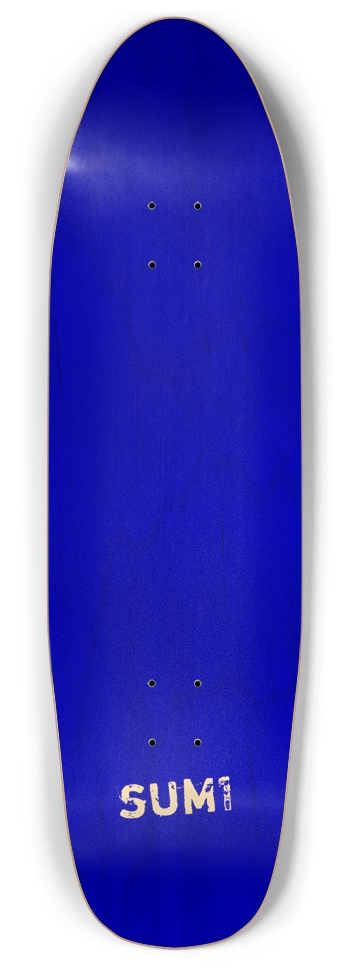 sum1sk8boards natural blue blank old school shape pool skateboard Punk Nose Shape