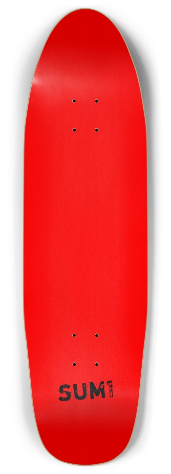 sum1sk8boards natural red blank old school shape pool skateboard Punk Nose Shape