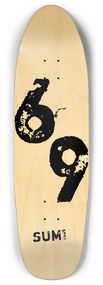 sum1sk8boards 69 old school shape pool skateboard 