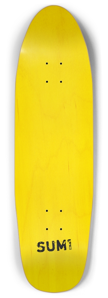 sum1sk8boards natural yellow blank old school shape pool skateboard 