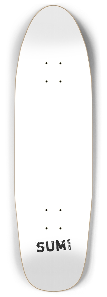 sum1sk8boards white dip old school shape pool skateboard Punk Nose Shape