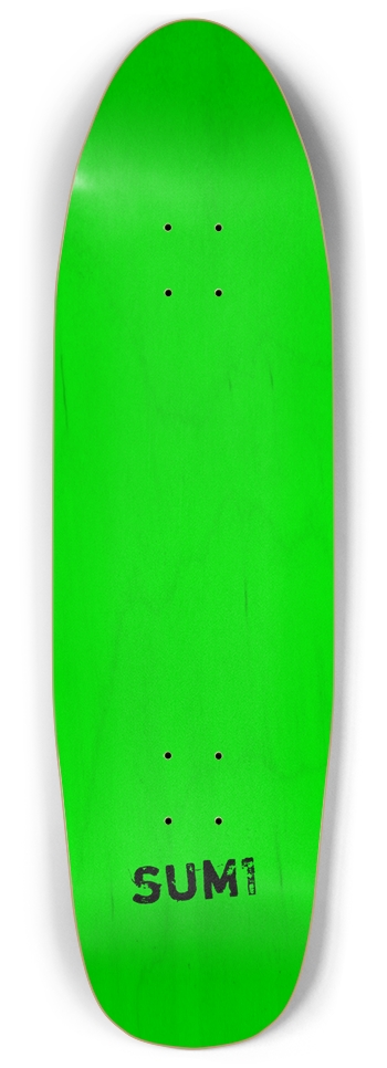 sum1sk8boards natural green blank old school shape pool skateboard Punk Nose Shape