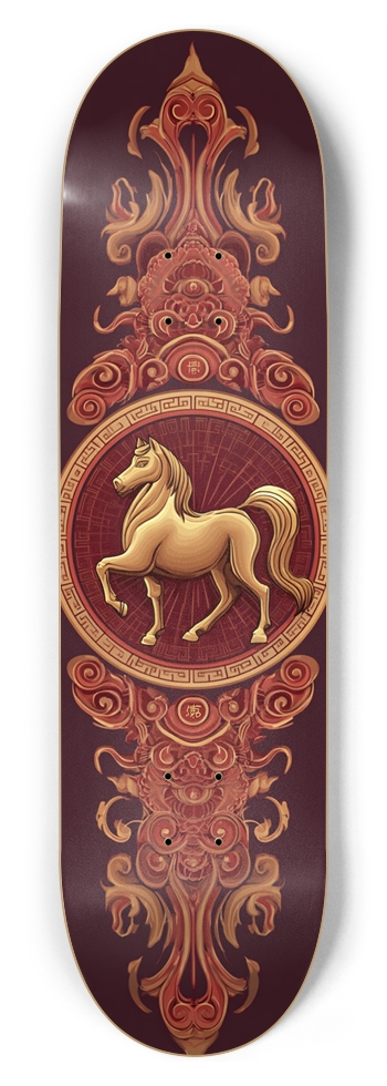 Golden Horse 8-3/4 Inch Skateboard