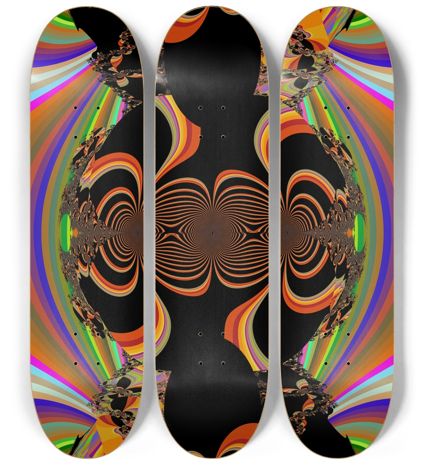 Fractal #1836 3 Deck Wall Series