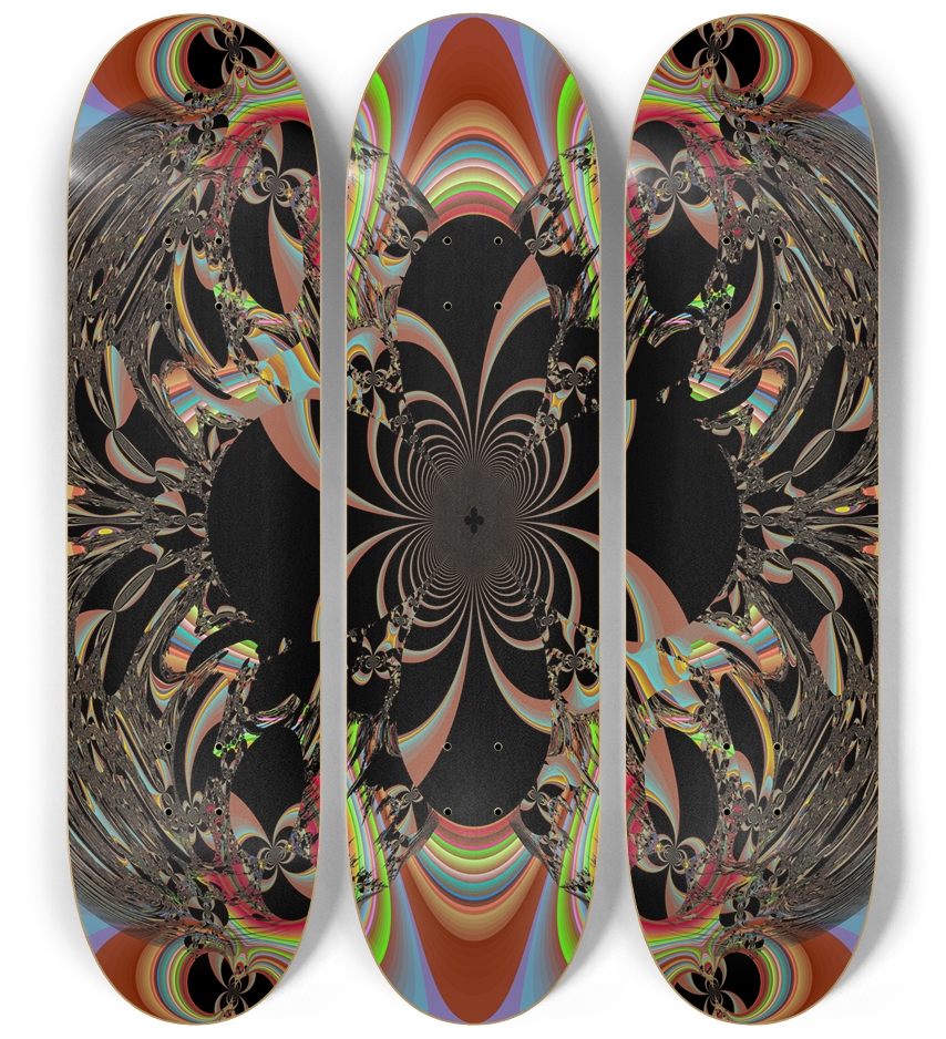Fractal #1825 3 Deck Wall Series