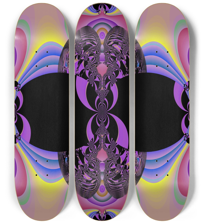 Fractal #1841 3 Deck Wall Series