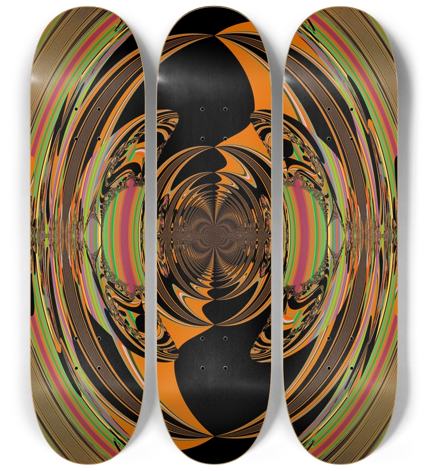 Fractal #1835 3 Deck Wall Series