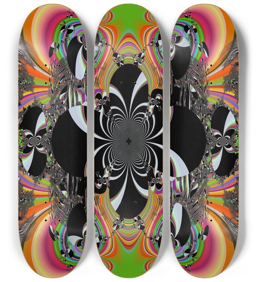 Fractal #1838 3 Deck Wall Series