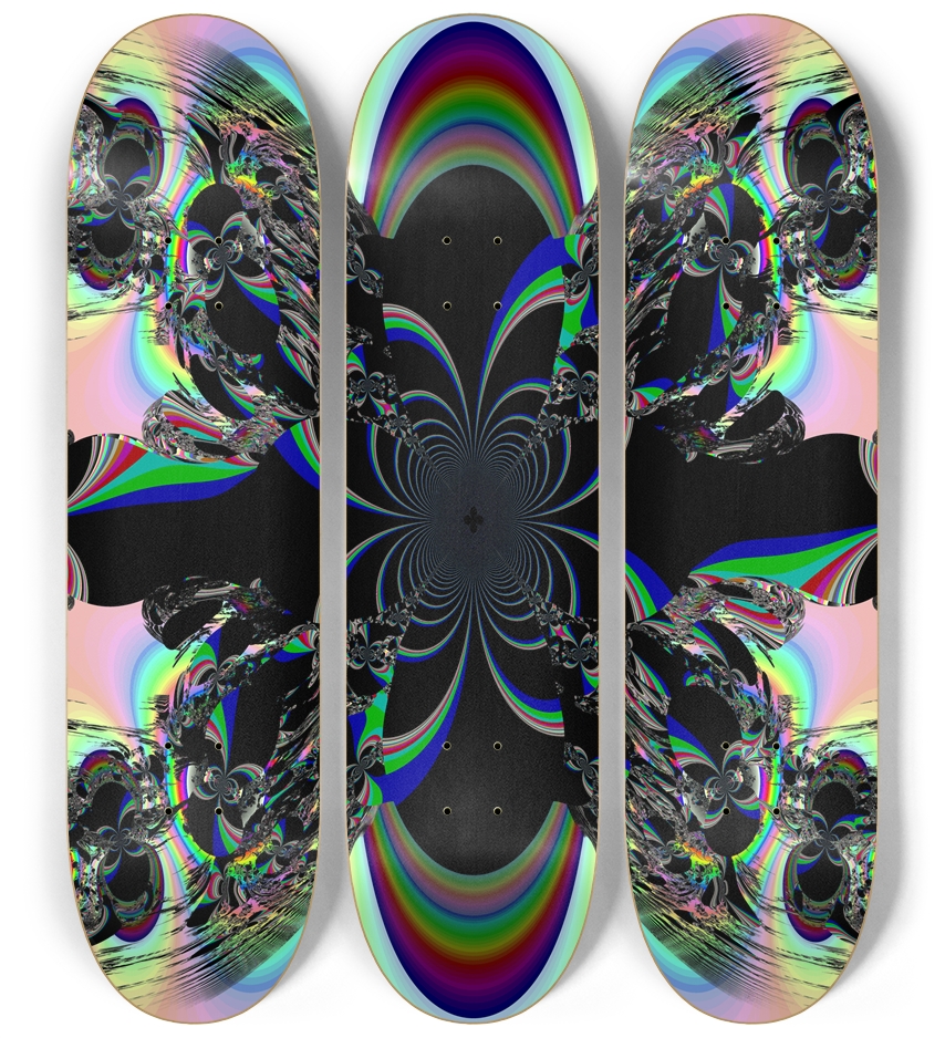 Fractal #1813 3 Deck Wall Series