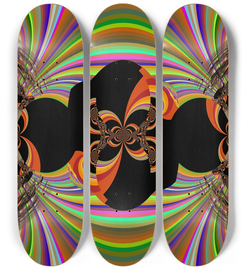 Fractal #1837 3 Deck Wall Series