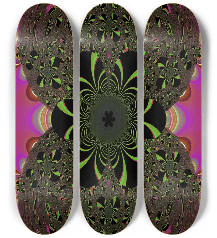 Fractal #1844 3 Deck Wall Series