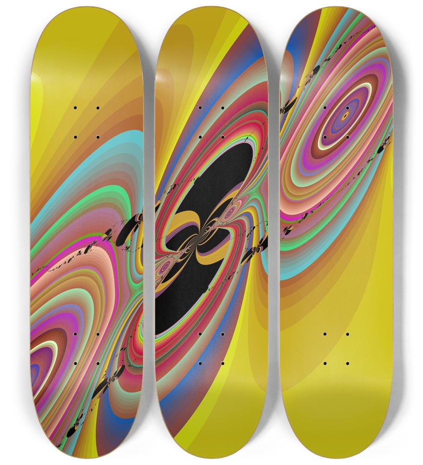 Fractal #1826 3 Deck Wall Series